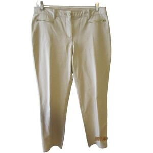 Chico's Womens So Slimming Tan Stretch Twill Ankle Pants Size 2